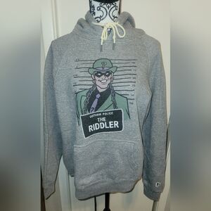 Popfunk Hoodie The Riddler Mugshot Sz Large Heather Gray